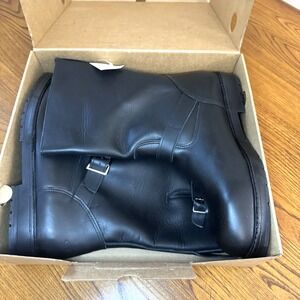 NIB Cruiserworks Black Leather Classic Motorcycle Boots Men's Size 12 M